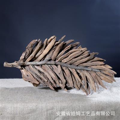 手工制作ins侘寂风艺术品木质摆件民宿酒店树根树叶装饰品 Show pictures