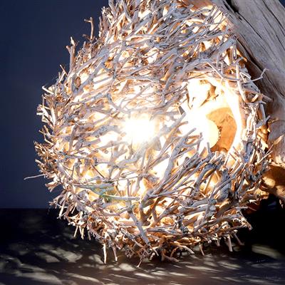 手工工艺木质台灯落地灯民宿餐厅咖啡馆朽木树枝装饰灯具 Show pictures