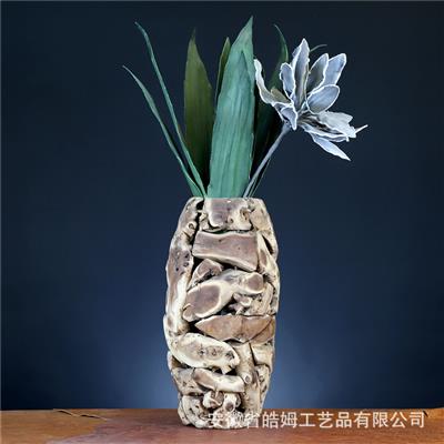 手工枯木花瓶花盆花器花桶花艺干花插花居家装饰摆件 Show pictures