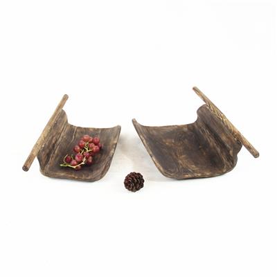 复古经典侘寂风酒店民宿客厅茶几桌面木质水果盘零食盘花生瓜子盘 Show pictures