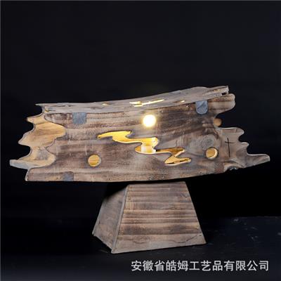 欧式木质复古浪漫情调民宿客栈咖啡厅台灯工艺灯装饰灯具摆件道具 Show pictures