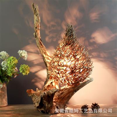 欧式手工木质鸟窝台灯民宿酒店咖啡厅工艺灯具装饰灯摆件 Show pictures