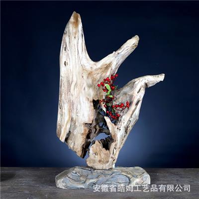 手工木质民宿酒店客厅玄关时尚立体抽象装置艺术品摆件品 Show pictures