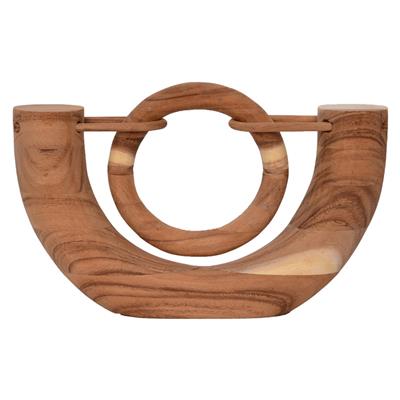 手工制作胡桃木装饰摆件家居玄关桌面半圆造型装饰工艺品 Show pictures
