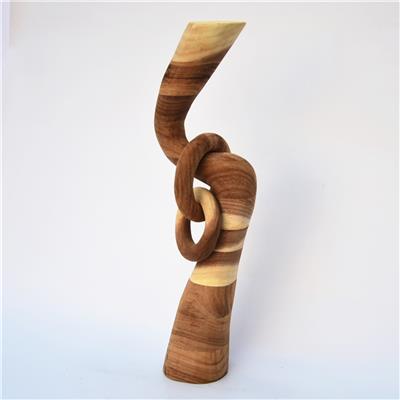 手工制作胡桃木装饰摆件家居桌面S字造型装饰工艺品 Show pictures