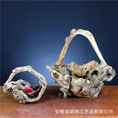 手工制作实木花篮花盆花器花桶花艺插花干花居家装饰器皿 Show pictures