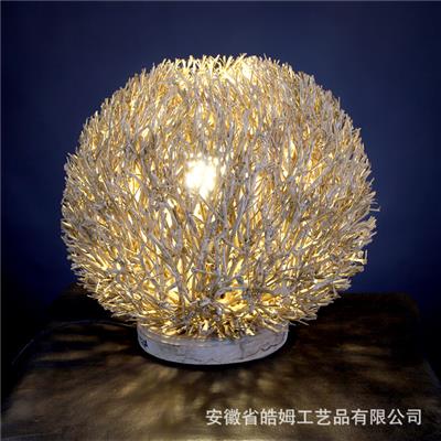 木质工艺台灯落地灯民宿餐厅咖啡馆朽木树枝装饰木质灯具 Show pictures