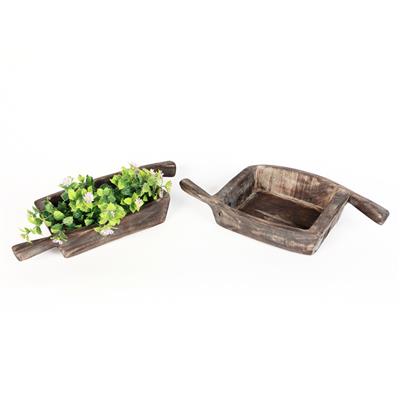 手工制作木质绿植多肉花盆托盘零食水果盘不规则储物器皿 Show pictures