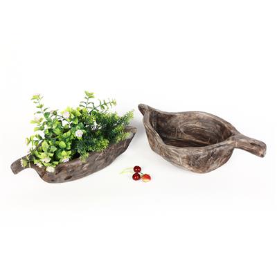 手工制作木质绿植多肉花盆托盘零食水果盘桌面装饰器皿 Show pictures