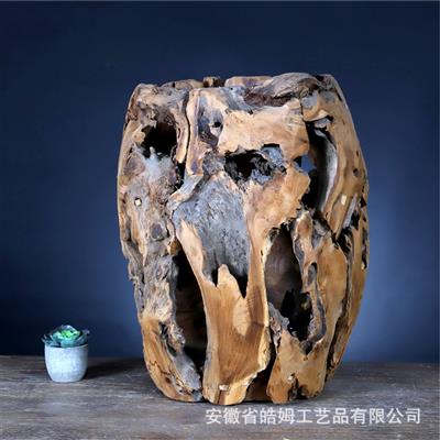 手工制作朽木花瓶花盆花器花桶花艺干花插花居家装饰器皿摆件 Show pictures