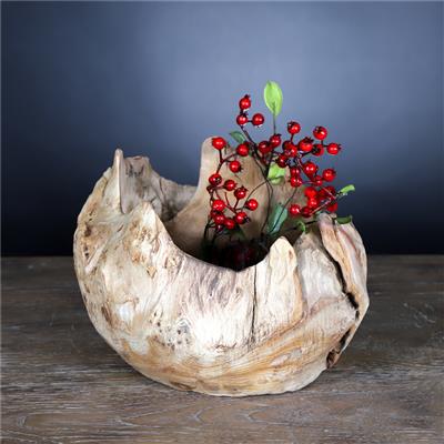 手工制作木质工艺花瓶花盆花桶插花花器家居民宿储物器皿 Show pictures