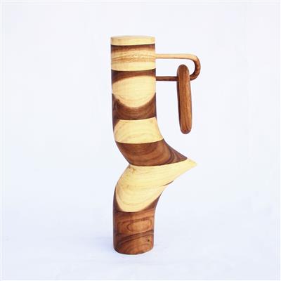 手工制作胡桃木玄关装饰摆件抽象造型家居桌面工艺品 Show pictures