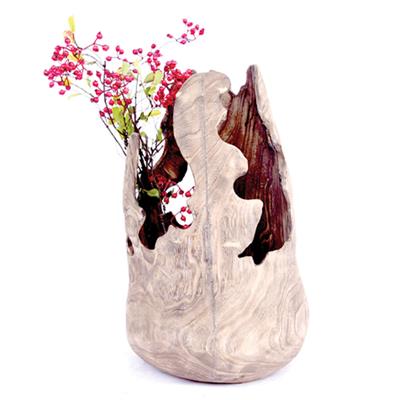 手工制作木质工艺花瓶花盆花桶插花花器家居民宿储物器皿 Show pictures
