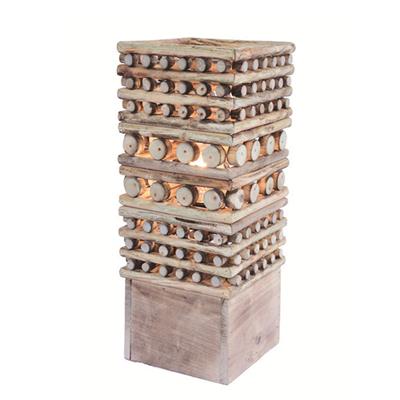 手工编制原木工艺落地台灯田园温馨民宿酒店装饰灯具 Show pictures