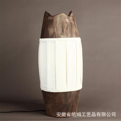 木质棉纱装饰工艺落地灯具田园民宿家居温馨照明摆件 Show pictures