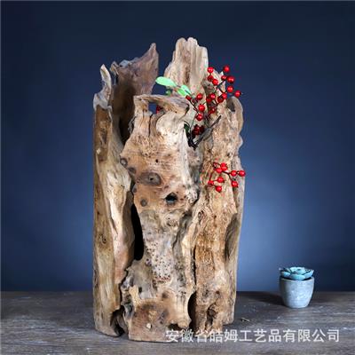 手工制作树根花瓶花盆花器花桶花艺干花插花居家装饰器皿摆件 Show pictures