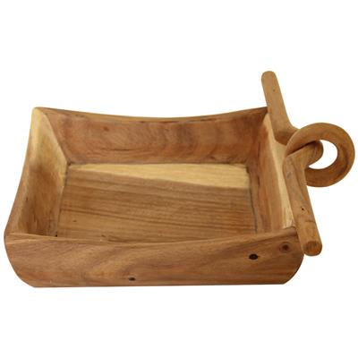 手工制作胡桃木方型装饰果盘器皿家居桌面摆件工艺品 Show pictures