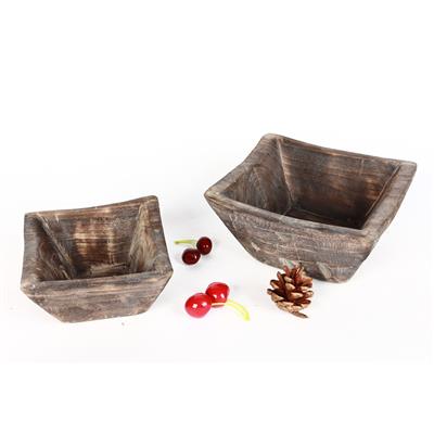 手工制作木质绿植多肉花盆托盘零食水果盘桌面装饰器皿 Show pictures