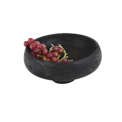 手工制作黑色碳化木质托盘摆盘水果零食盘桌面装饰器皿 Show pictures