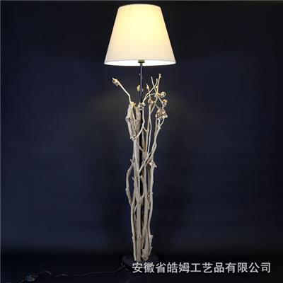 手工制作木质台灯落地灯民宿餐厅咖啡馆朽木树枝装饰灯具 Show pictures