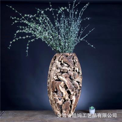 手工制作朽木花瓶花盆花器花桶花艺干花插花居家装饰器皿摆件 Show pictures