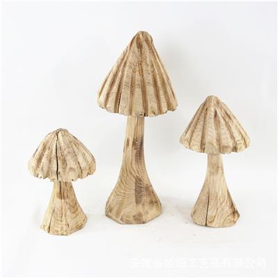 手工制作木质摆件民宿酒店蘑菇艺术造型装饰品 Show pictures