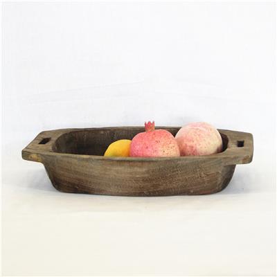 手工制作居家原木烧桐木托盘果盘桌面装饰器皿摆件 Show pictures