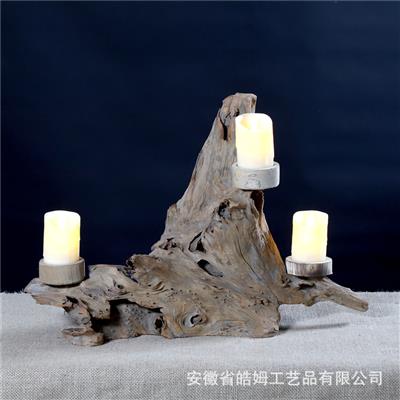 欧式复古法式浪漫家居根雕蜡烛台咖啡厅桌面摆件场景搭建摆拍道具 Show pictures