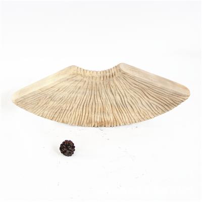 手制侘寂风木质创意扇形摆件酒店民宿家居样板房电视柜玄关装饰品 Show pictures