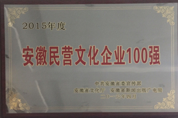 2015年度安徽民营文化企业100强